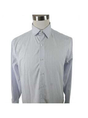 Tommy Hilfiger Mens TH Flex Stretch Regular Fit Button Up Striped Shirt 15.5